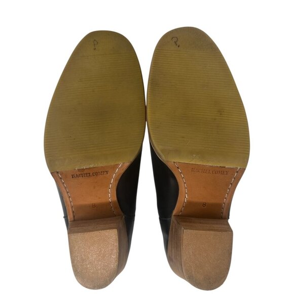 Rachel Comey Mars Black Leather Stacked Heel Ankle Boots 8 Modern Minimalist - Picture 10 of 13